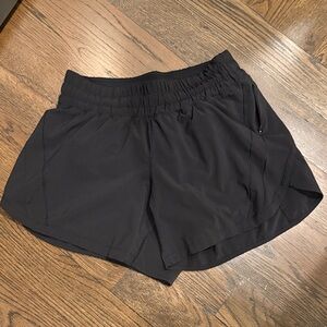 Lululemon Black lined Shorts - Stretch Waistband size 8 washed once never worn